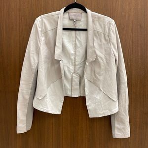 Halston Heritage lamb leather jacket sz L